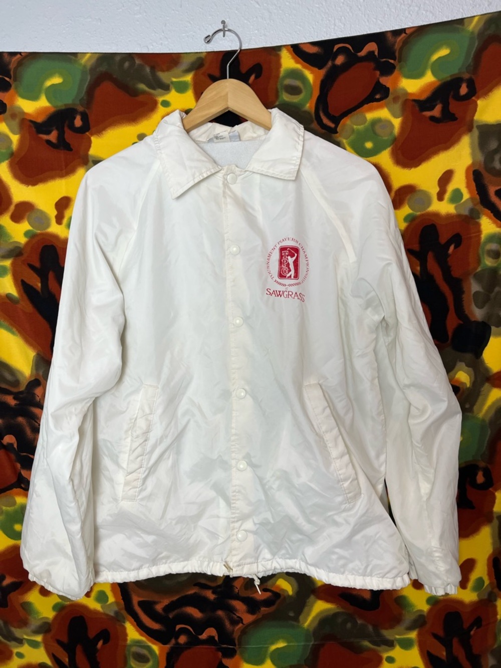 Vintage TPC Players Sawgrass Made in the USA Hartwell White Jacket size Medium